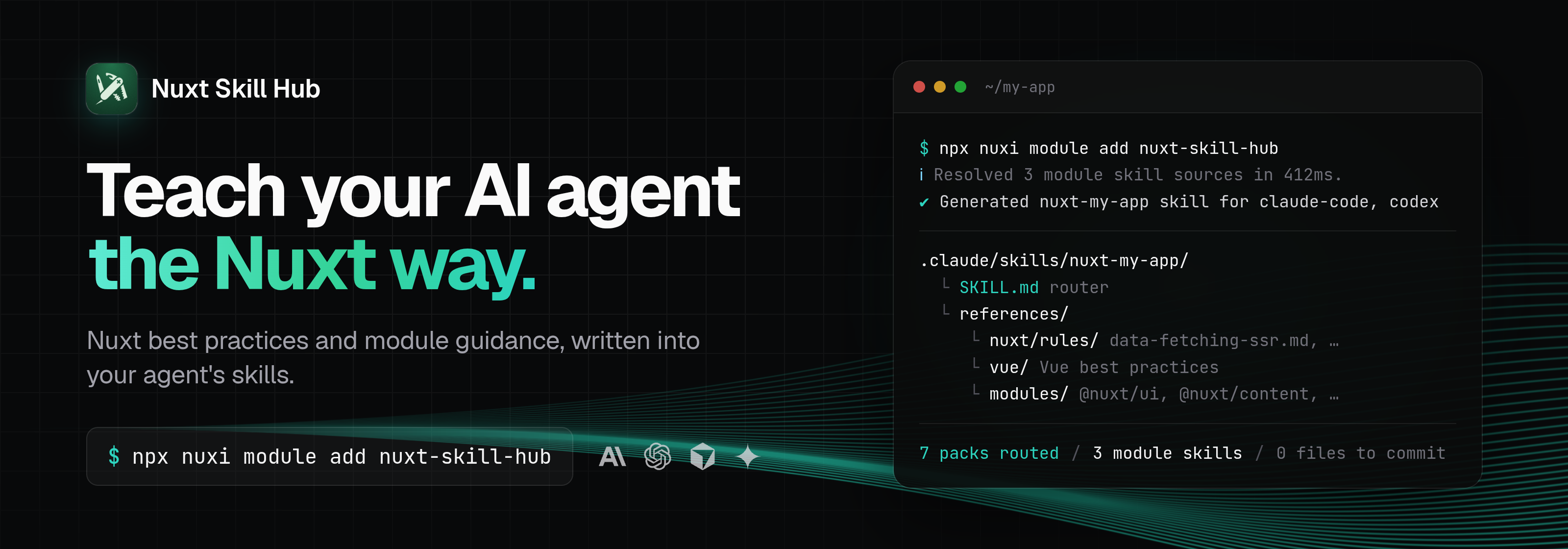 Nuxt Skill Hub: teach your AI agent the Nuxt way